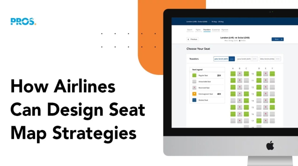 Airline e_commerce - design seat map strategies with PROS Merchandising screenshot