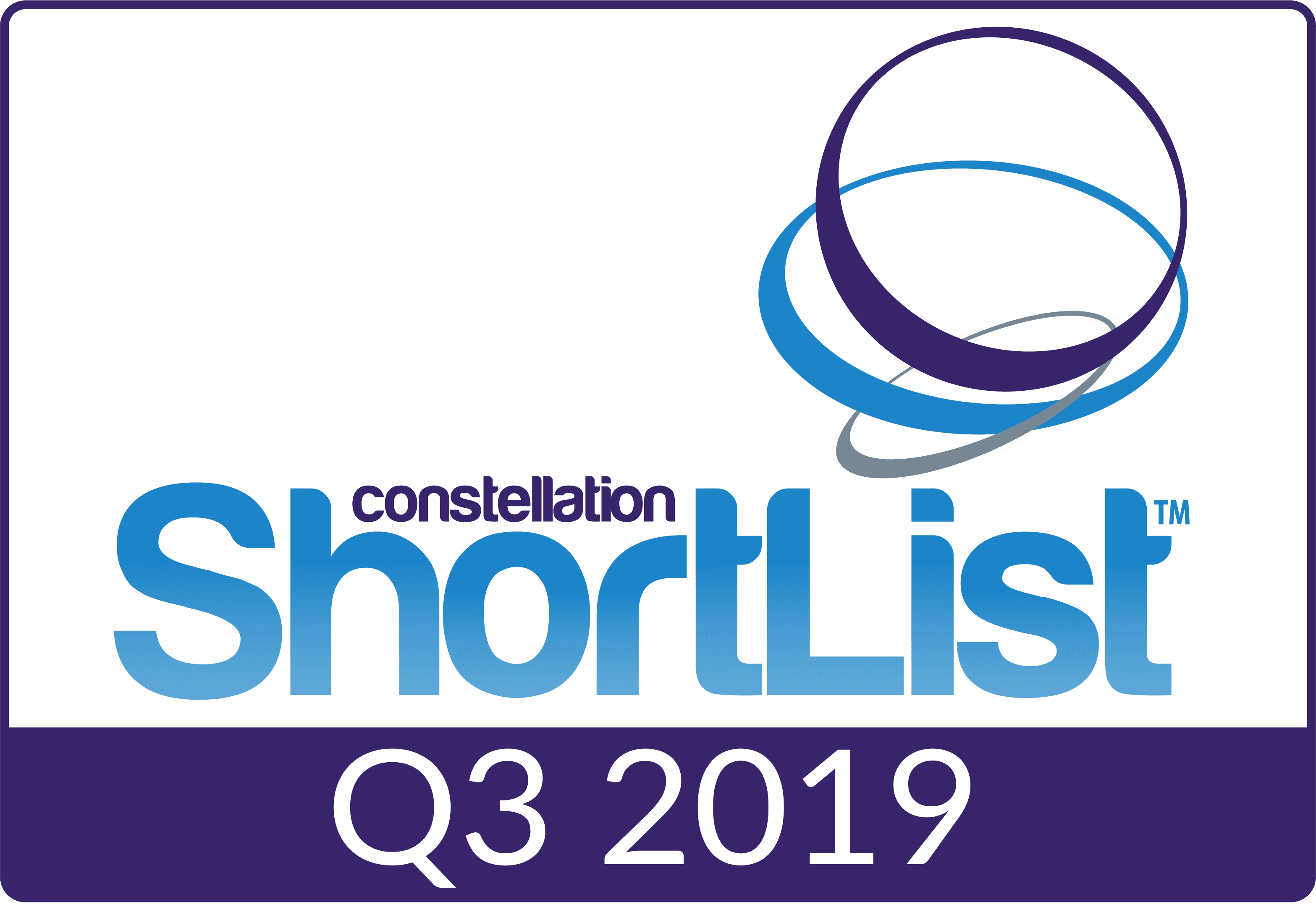 Constellation Research ShortList award badge Q3 2019
