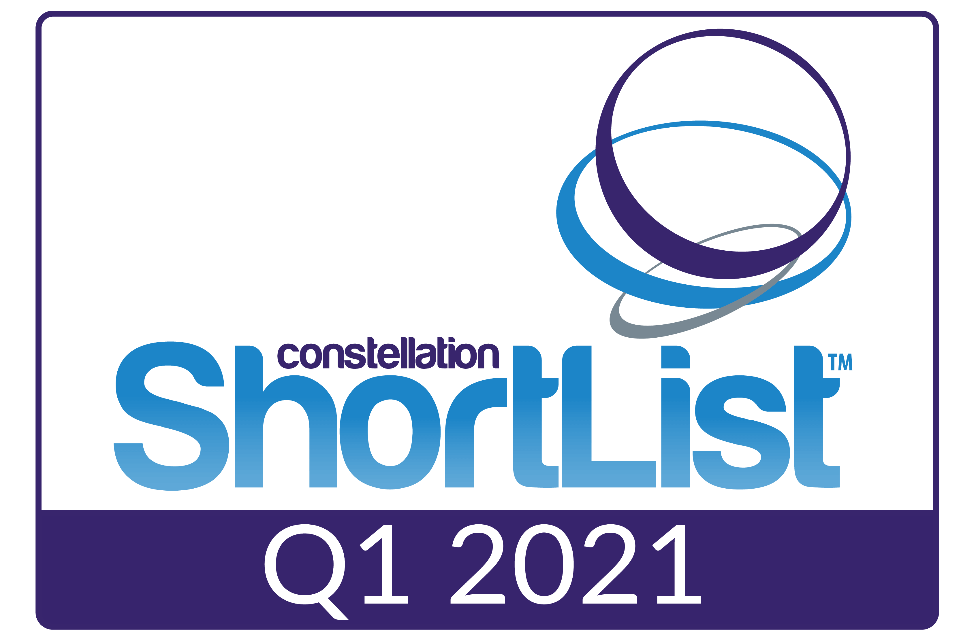 Constellation ShortList Q1, 2021 award badge